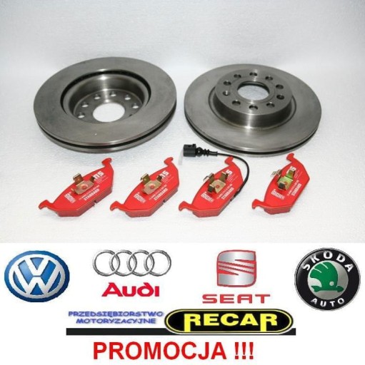 TARCZE KLOCKI przod GOLF V 5 6 AUDI A3 OCTAVIA 04-