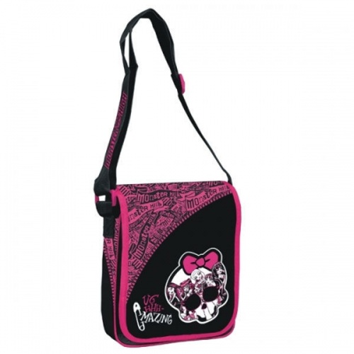 MONSTER HIGH CZASZKA TOREBKA LISTONOSZKA Z KLAPKĄ