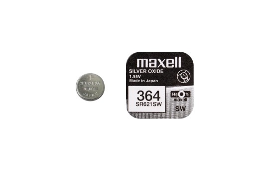 bateria 364 SR621SW V364 D364 SR60 Maxell AG1 L621