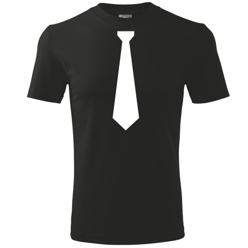 T-shirt nadruk krawat muszka śmieszne koszulki XL