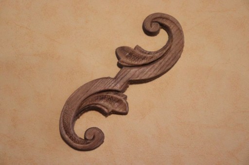 Dekor 15,5x6cm, aplikacja, sztukateria - D118