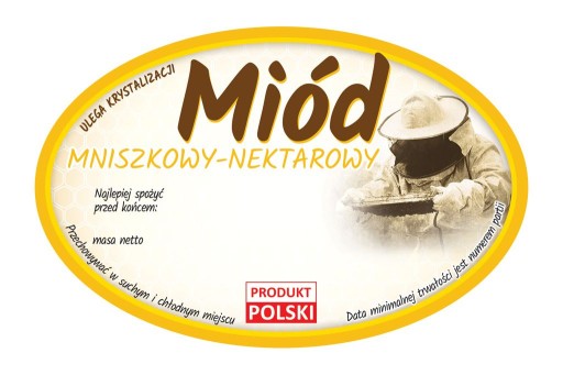 Etykiety na Miód Mniszkowy (100szt) - wzór E362