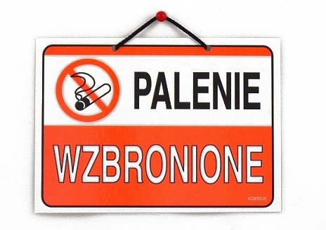 TABLICZKA WYWIESZKA 21x15 CM - PALENIE WZBRONIONE