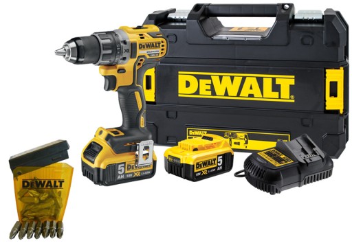 DeWalt DCD791P2 WKRĘTARKA 18V 2x 5,0Ah 70Nm + BITY