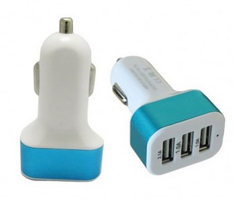ŁADOWARKA SAMOCHODOWA zapalniczki 3x USB 2A (3871)
