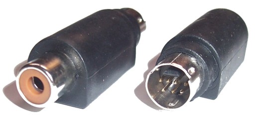 Przejście Wtyk Mini Din 7pin - gniazdo RCA (2964)