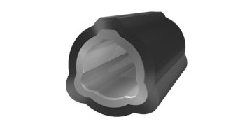 Rura profilowana trójkątna profil trójkątny wałka WOM 45,0x5,5 P10 - 100 cm