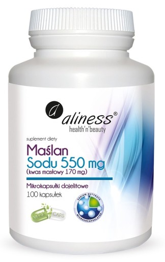 MAŚLAN SODU KWAS MASŁOWY 550mg JELITA 100k ALINESS