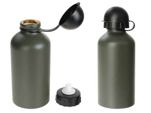 Militarny Aluminiowy BIDON poj 500ml 0,5L OLIV Mat