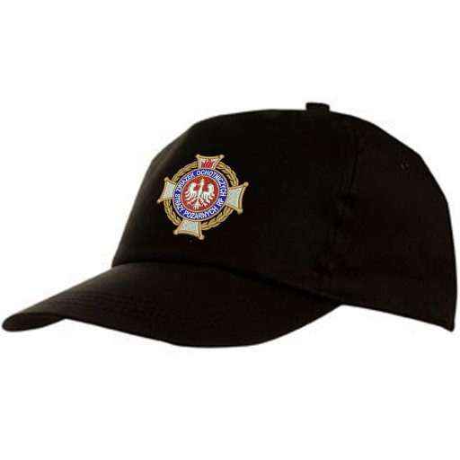 Czapka strażacka z haftem ZOSP, logo związkowe OSP