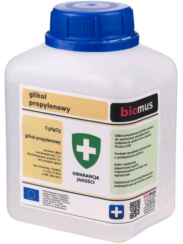 BIOMUS - Glikol propylenowy (czysty) - 0,5L