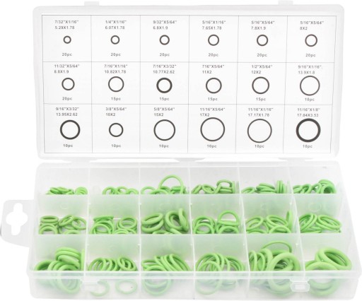 Uszczelki oringi 270 szt w walizce DO KLIMATYZACJI