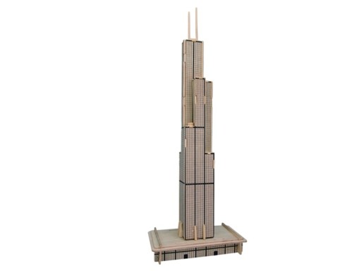 PUZZLE DREWNIANE 3D PRZESTRZENNE SEARS TOWER