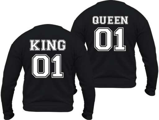 Bluza KING QUEEN bluzy dla zakochanych PAR kpl. XS
