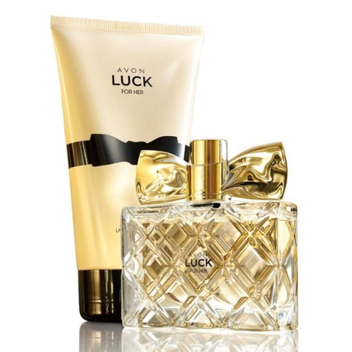 ZESTAW LUCK PERFUM 50 ml+BALSAM 150 AVON DLA NIEJ