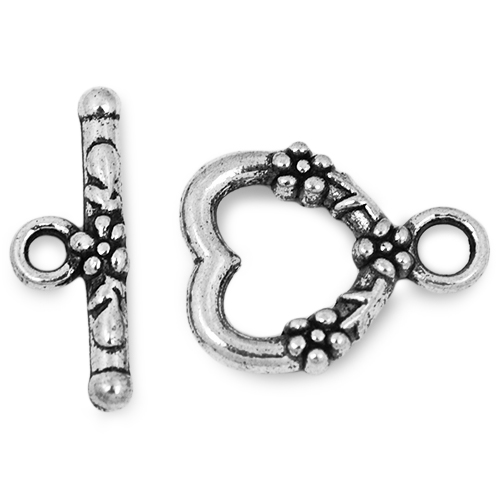 ZAPIĘCIE TOGGLE bali do BRANSOLETKI 19mm SERCE