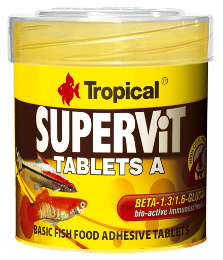 TROPICAL SUPERVIT TABLETS A 50ml POKARM - TABLETKI PRZYLEPIANE DO SZYBY