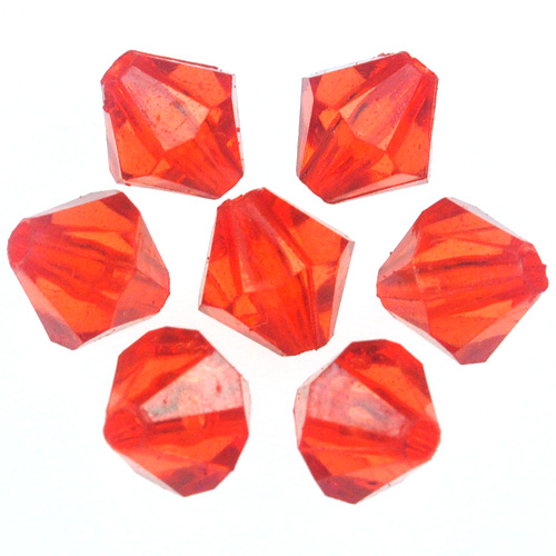 KORALIKI szlifowane DIAMENCIKI 8mm CZERWONE 20szt