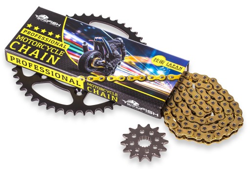 Zestaw napęd-owy Suzuki GSF 400 Bandit Zębatki + Łańcuch X-Ring GOLD