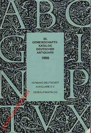 25825 34 oraz 35 Gemeinschaftskatalog Deutscher Antiquare