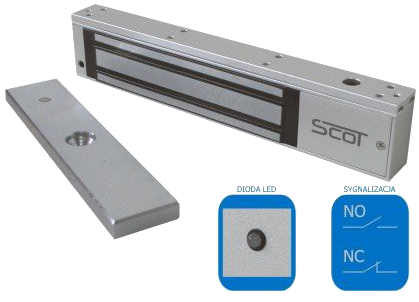 Zwora elektromagnetyczna SCOT EL-600SL2 280 kg