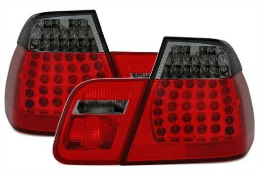 LAMPY TYLNE LED BMW E46 01-05 SEDAN RED / SMOKE