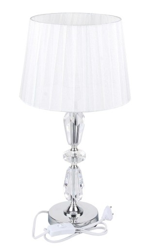 LAMPA BIAŁA KRYSZTAŁOWA ELEGANCKA W STYLU GLAMOUR