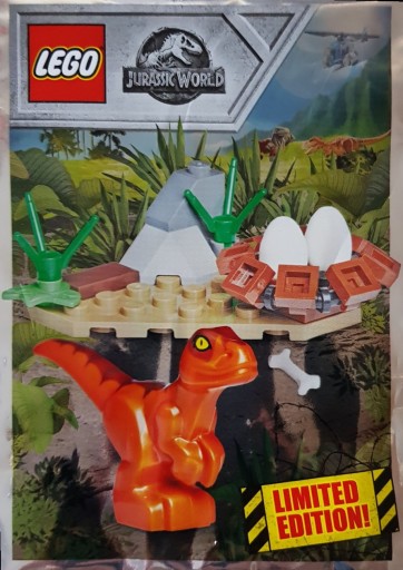 LEGO JURASSIC WORLD Dinozaur Młody Raptor Gniazdo