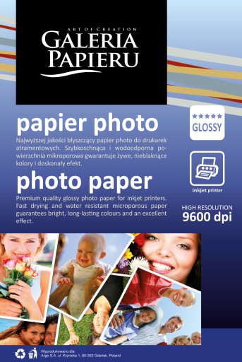 PAPIER Fotograficzny błyszczący A4 25ark 240g glos