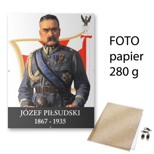 PORTRET ZDJĘCIE JÓZEF PIŁSUDSKI ANTYRAMA OBRAZ A3