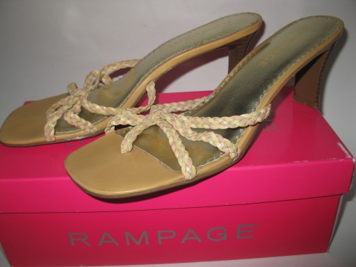 RAMPAGE eleganckie klapki 38,5 (karton) jak nowe