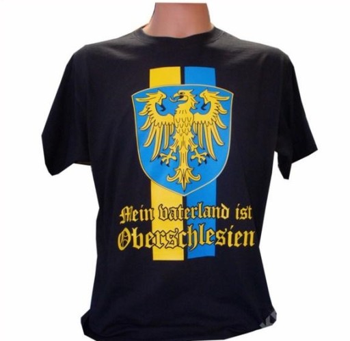 KOSZULKA MĘSKA T-SHIRT Z MOTYWEM OBERSCHLESIEN L