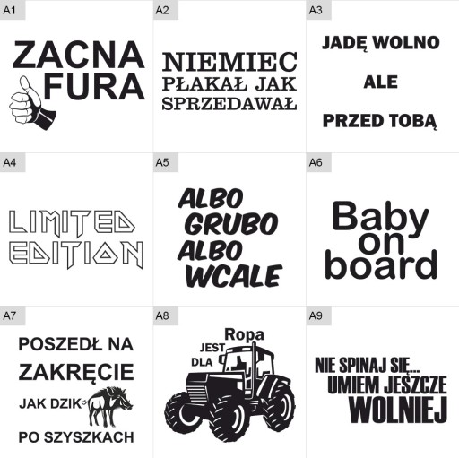 Naklejki na Samochód, Auto, 40W Stickers 20CM HIT!