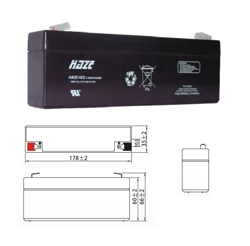 Akumulator HAZE HZS 2,2ah 12v kasa fiskl alarmy