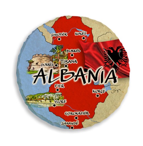 ALBANIA magnes na lodówkę pamiątka kamień 460 M