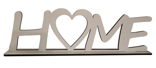 NAPIS HOME 10 STOJĄCY 56CM DREWNO 3D DEKORACJE DOM