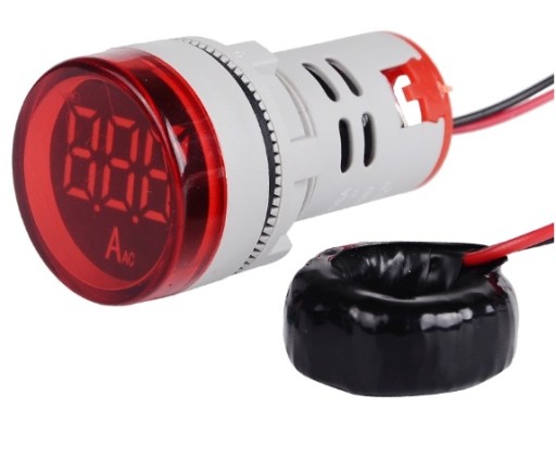 Miernik AMPEROMIERZ 0-100A LED 28mm CZERWONY(3197)