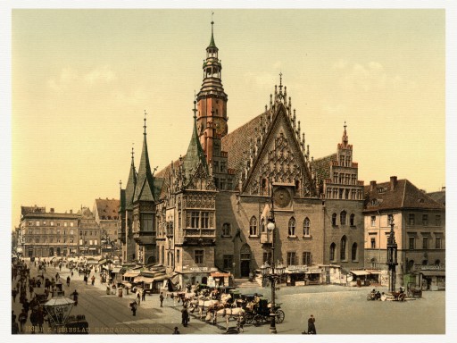 WROCŁAW Ratusz (elewacja wschodnia) 1890 r.