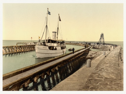 KOŁOBRZEG port parowiec Sequens 1890 r.