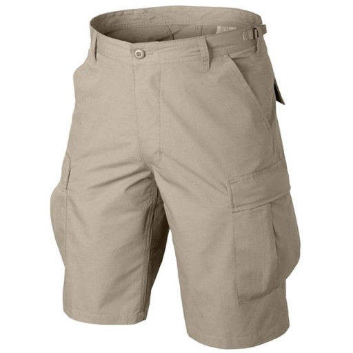KRÓTKIE SPODENKI SPODNIE BOJÓWKI WOJSKOWE HELIKON BDU SZORTY US KHAKI L