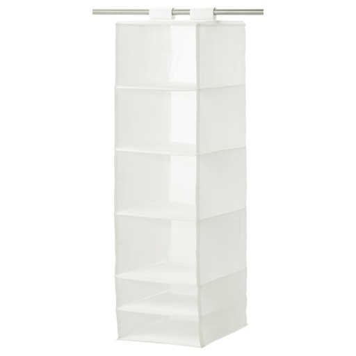 IKEA SKUBB organizer wiszący DO SZAFY regał z 6 półkami 35x45x125cm BIAŁY