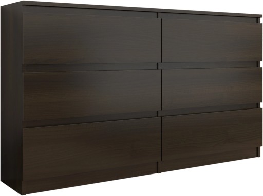 KOMODA 120CM SZAFKA 6 SZUFLAD WENGE R120