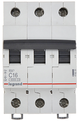 LEGRAND RX3 WYŁĄCZNIK NADPRĄDOWY 3P C16A S303