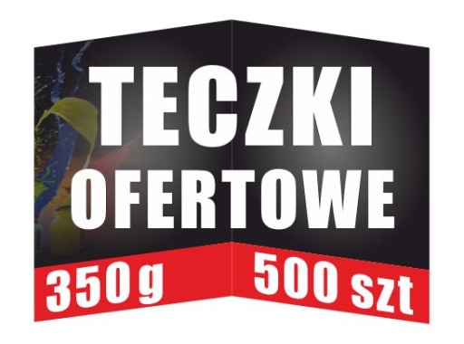 Teczki ofertowe firmowe 500 szt Druk Offsetowy