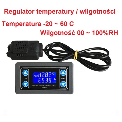 REGULATOR STEROWNIK WILGOTNOŚCI TEMPERATURY HIGRO