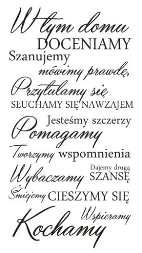 ## CYTATY SZABLONY MALARSKIE NAPISY NA ŚCIANĘ 150