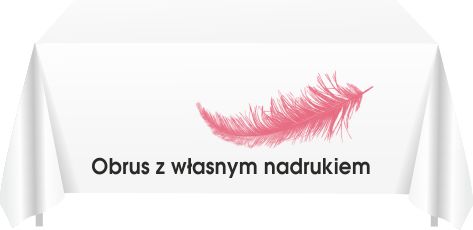 Obrus Reklamowy z nadrukiem wystawowy eventowy dowolny Projekt 500x150cm
