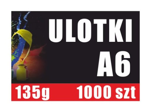 Ulotki Ulotka A6 1000 szt Kolorowe