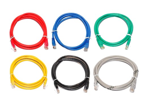 Patchcord RJ45 8p8c UTP CAT.6 0,5m różne kolory FV