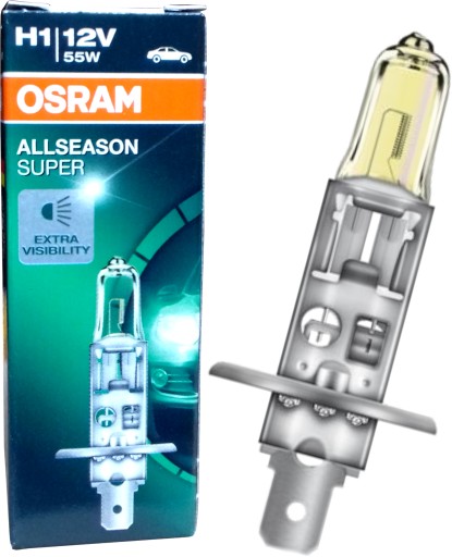 żarówka OSRAM AllSeason Super ŻÓŁTA H1 12V55W +30